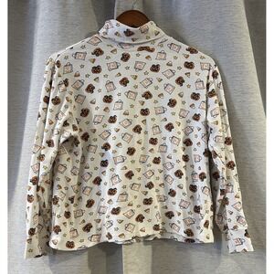 Vintage Crystal Kobe Halloween Pumpkin Turtle Neck Long Sleeve‎ 90s Size XL